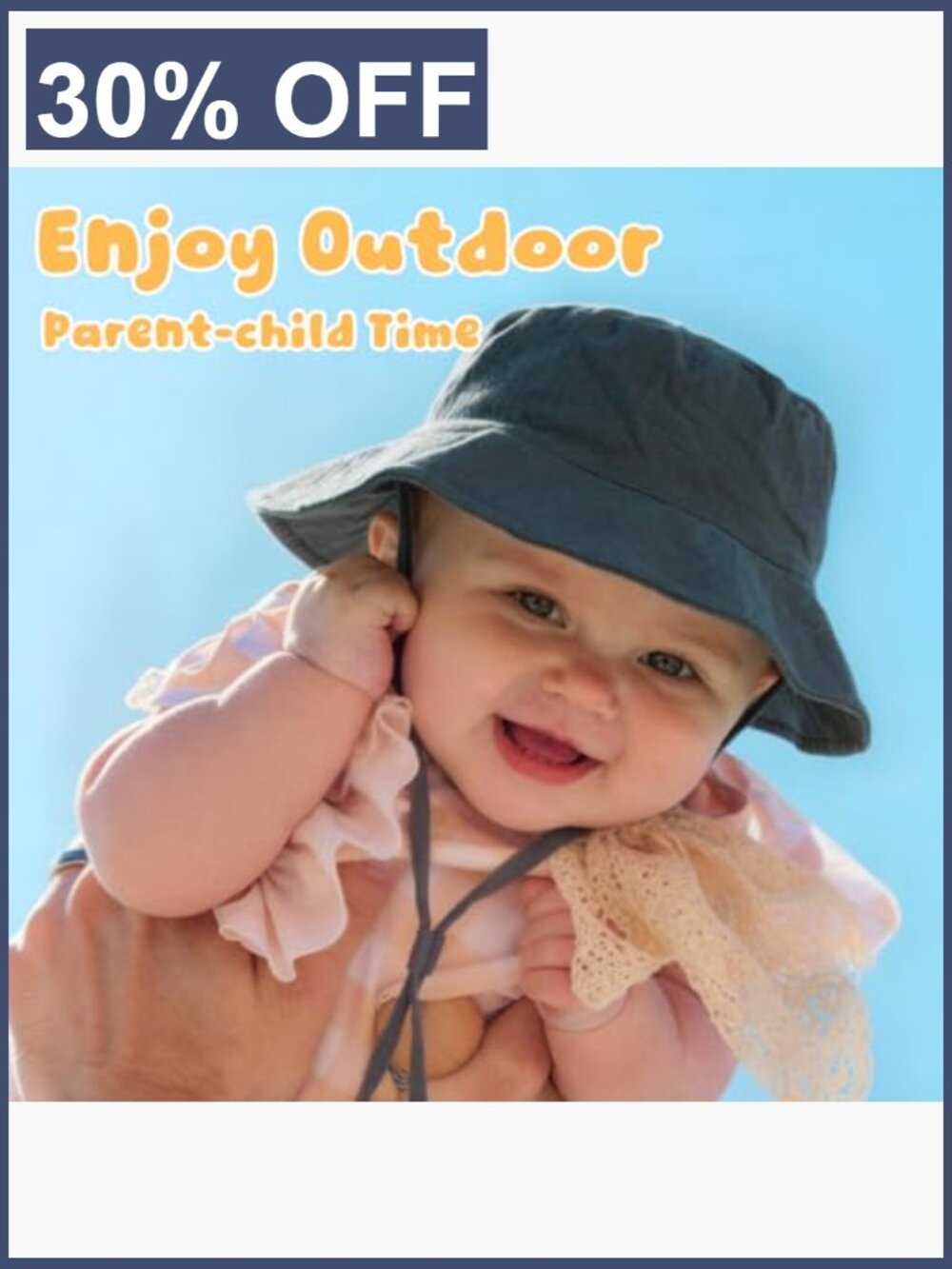 Muslin Baby Sun Hat with Wide Brim Toddler Bucket Hat UV Protection for Boys - Picture 6 of 7